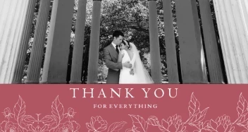 Outlined Flowers Thank You