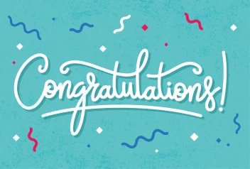 Swirl Text Congrats