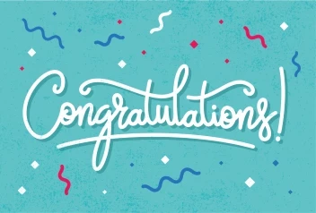 Swirl Text Congrats