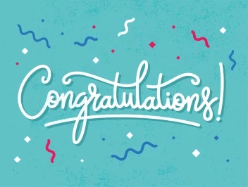Swirl Text Congrats