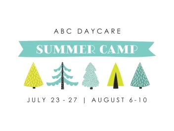 Trees Illustration Camp