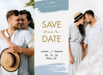Brushed Paint Save The Date