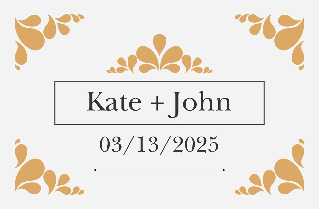 Gold Accent Wedding