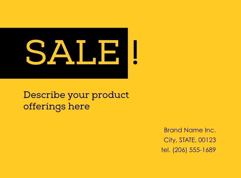 Sale On Black