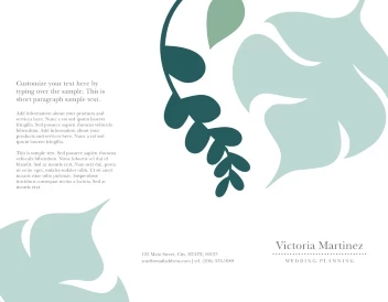 Floral Pattern Wedding Planner