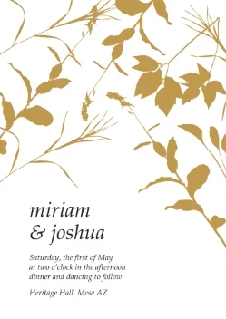 Flower Silhouettes Invitations