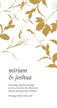 Flower Silhouettes Invitations