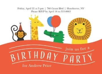 Animals Birthday Party