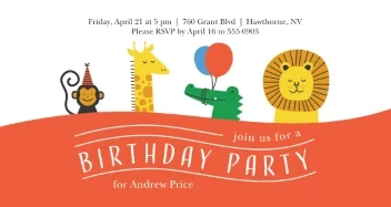 Animals Birthday Party