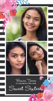 Flowers Lines Sweet 16