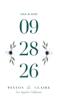 Painted Flowers Save The Date