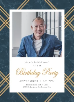 Refined Marble Birthday