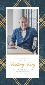 Refined Marble Birthday