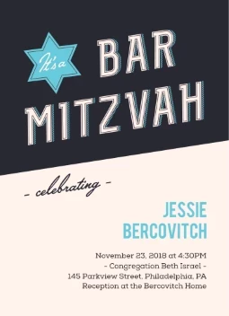 Typographic Bar Mitzvah