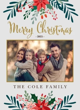 Poinsettias Botanic Frame