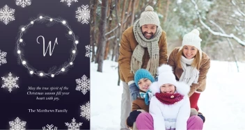 Monogram Lights And Wreath