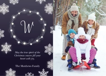 Monogram Lights And Wreath