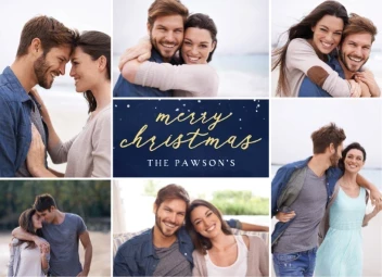 Merry Lettering And Snow