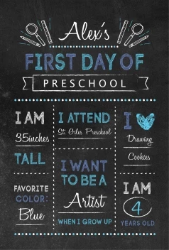Chalkboard First Day