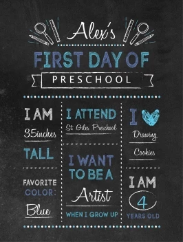 Chalkboard First Day