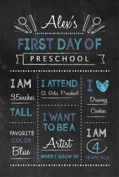 Chalkboard First Day