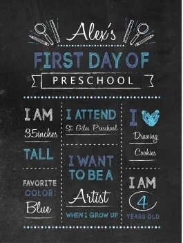 Chalkboard First Day