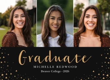 Script & Confetti Graduate