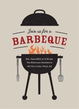 Barbeque Illustration Invite