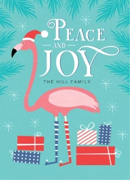 Holiday Flamingo Illustration