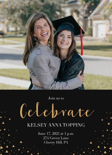 Script & Confetti Graduate