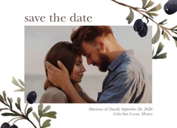 Olive Branches Save The Date