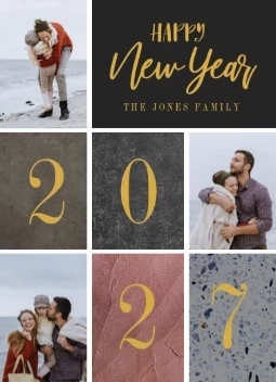 Textured Blocks Year