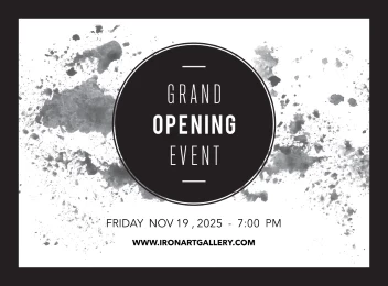 Grand Opening Black Splatter