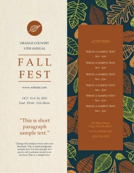 Doodle Leaves Fall Fest