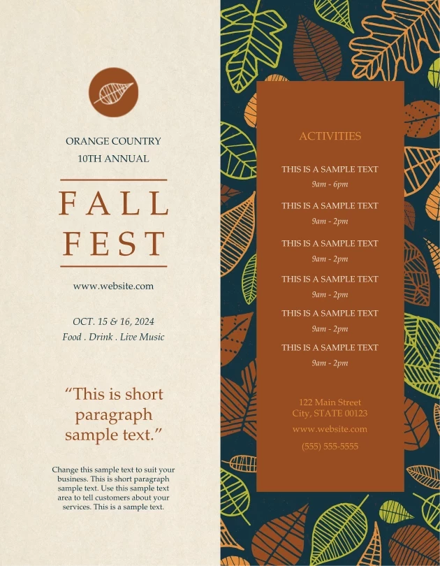 Doodle Leaves Fall Fest