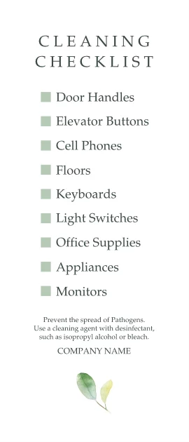 Eco Cleaning Checklist