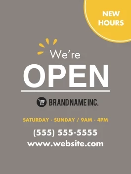 We're Open Business