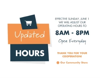 New Business Hours Retail