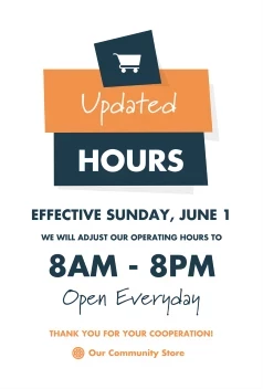 New Business Hours Retail