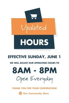New Business Hours Retail