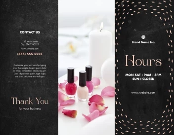 Operating Hours Spa Chalkboard