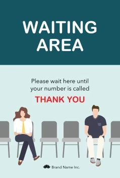 Waiting Area Signage