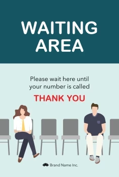 Waiting Area Signage