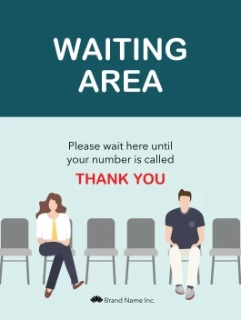 Waiting Area Signage