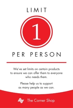 Limit One Per Person