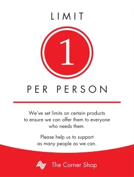 Limit One Per Person