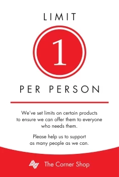 Limit One Per Person