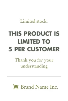 Product Is Limited