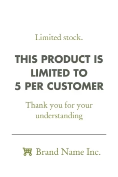Product Is Limited