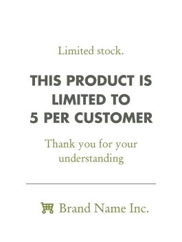 Product Is Limited
